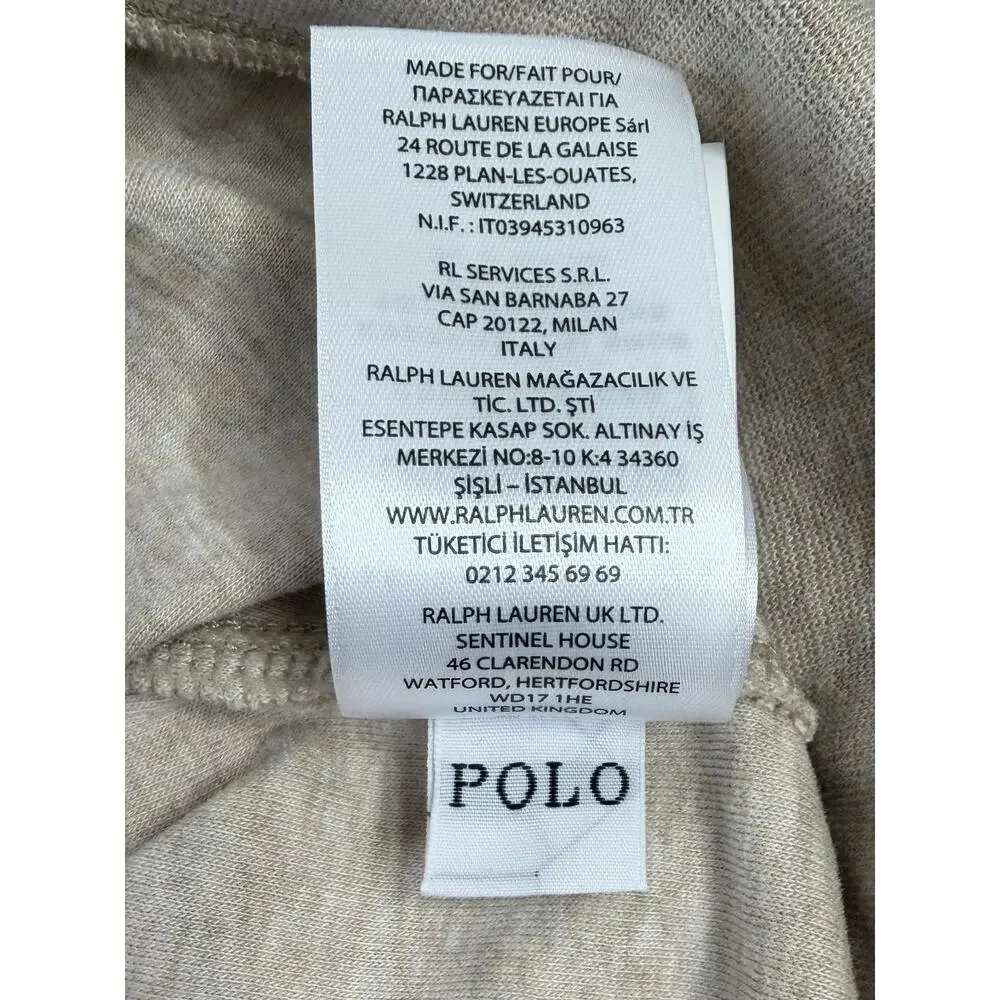 POLO Ralph Lauren Men's 1/4 Zip Pullover Sz S Beige Preppy Business Casual Golf